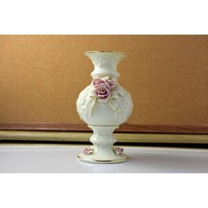 Classic‎ Off White Pink Floral Vase